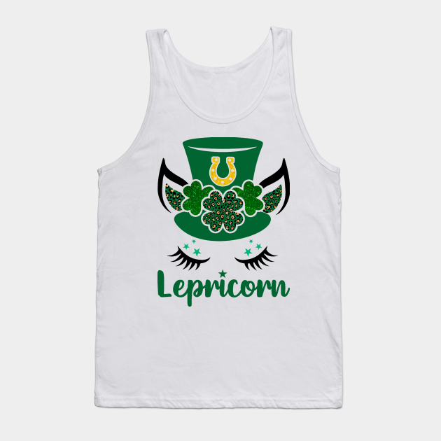 Lepricorn St Patricks Day Girls Unicorn Tank Top by freakys
